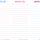 Blank shopping lists – 3 per page