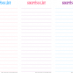 Blank shopping lists – 3 per page