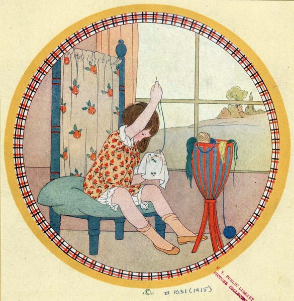 young-girl-sewing-1915