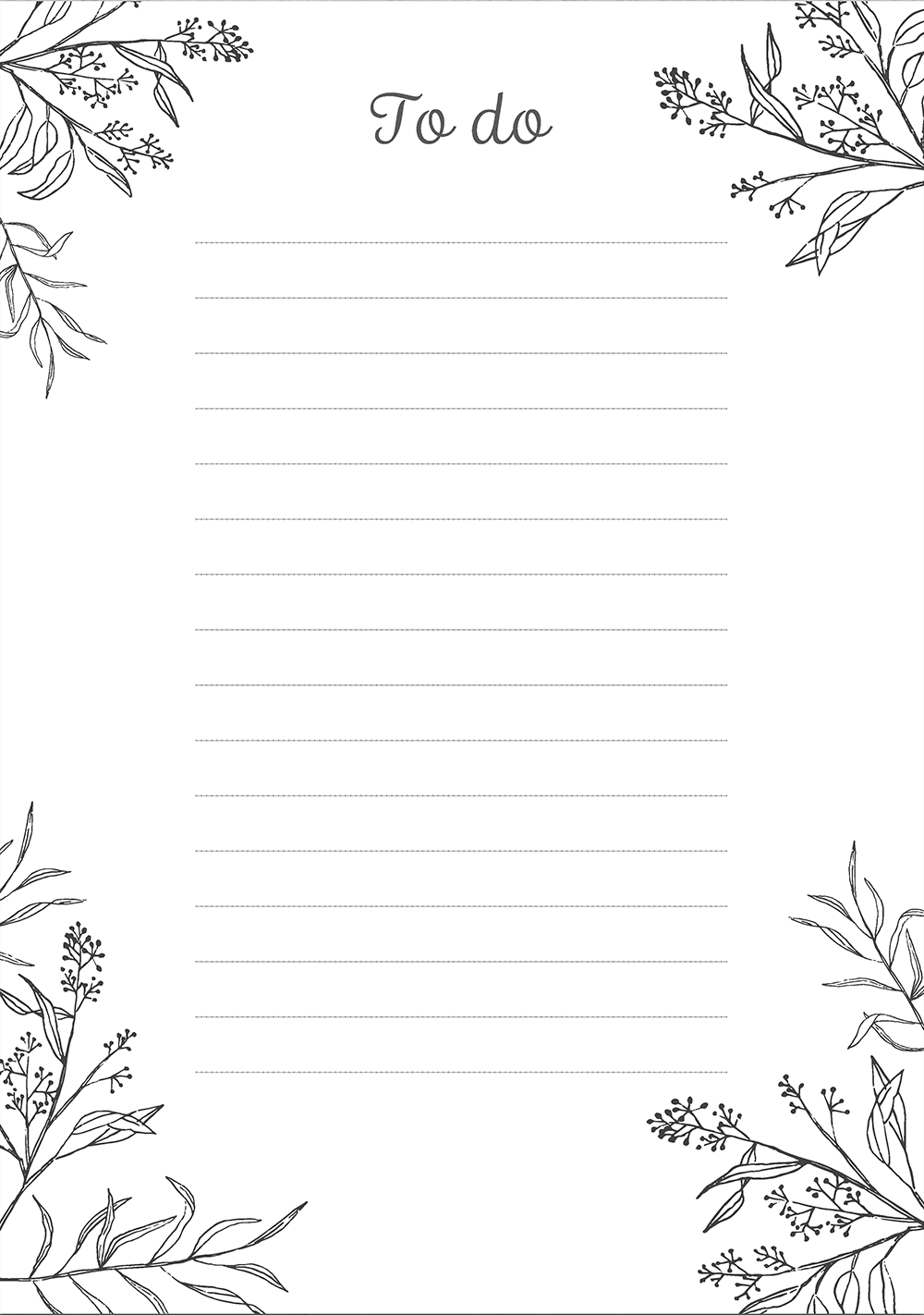 Pretty And Simple Black White To Do List Free Printable Downloads From Choretell