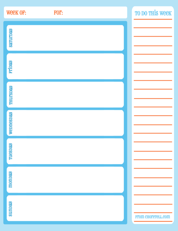 free printable weekly chore calendar free printable downloads from choretell