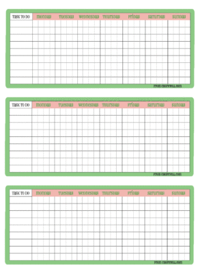 4-week to-do chore chart checklists – Free printable downloads from ...