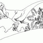 Dinosaur coloring page: