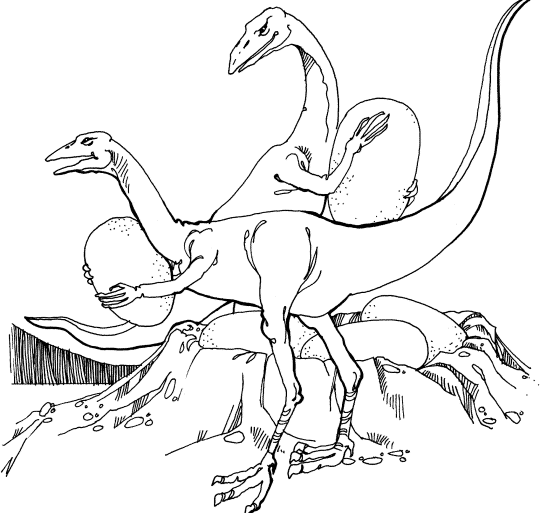 Dinosaur coloring page: