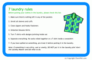 Laundry rules - sign