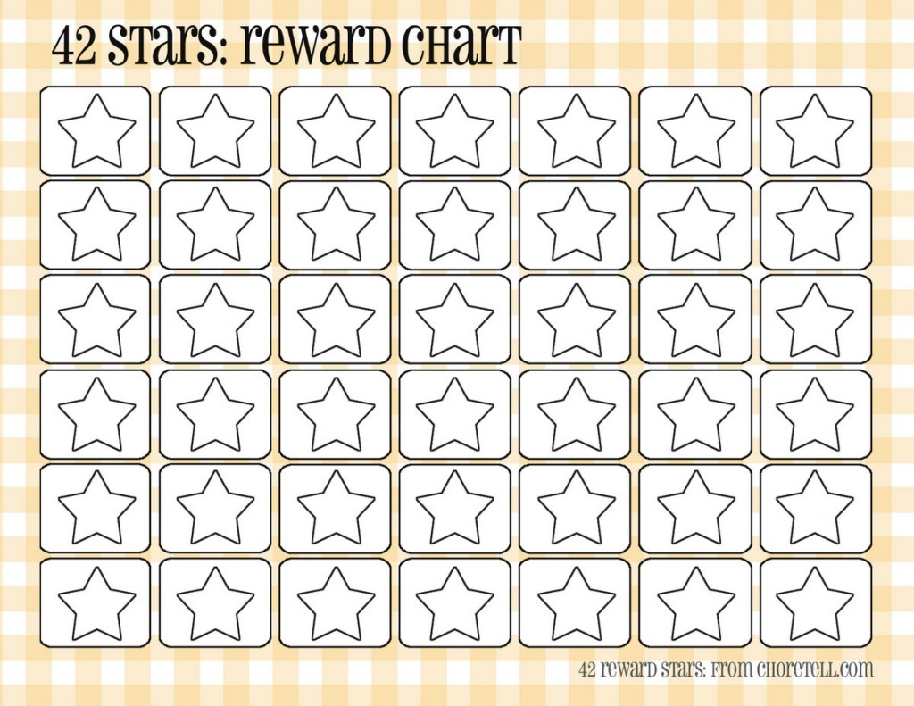 Plaid reward charts (42 stars) – Free printable downloads from ChoreTell